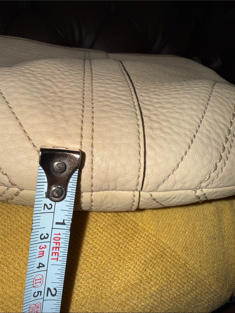 Coach vintage Pebbled Leather Crossbody Bag in Beige/Tan - Picture 14 of 14